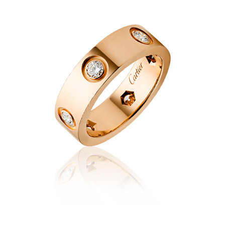 Кольцо Cartier LOVE РОЗОВОЕ ЗОЛОТО БРИЛЛИАНТЫ