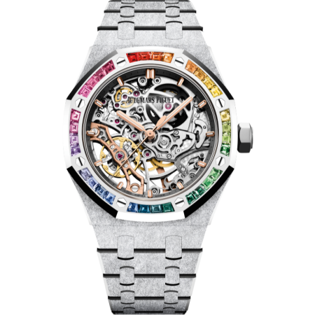 Часы AUDEMARS PIGUET Royal Oak Double Balance Wheel Openworked 37 mm Frosted 15468BC.YG.1259BC.01