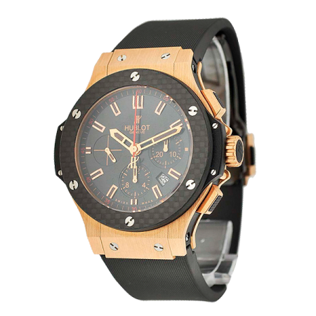 Часы Hublot Big Bang Chronograph Rose Gold Case with Carbon Bezel