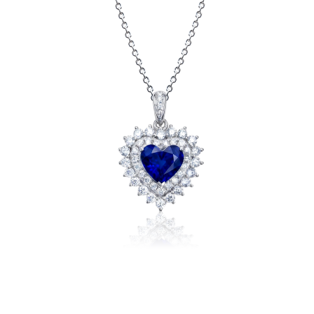 Кулон No name с бриллиантами и сапфиром 1 54ct.