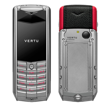 Vertu ASCENT 2010 РИФЛЁНЫЙ ТИТАН, КРАСНАЯ КОЖА
