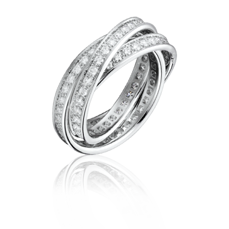 Кольцо с бриллиантом Cartier Trinity Diamond кольцо.