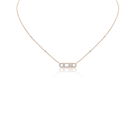 Колье Messika BABY MOVE PAVÉ NECKLACE pavé Pink gold 04322