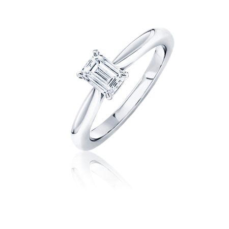 Кольцо Graff Paragon Emerald Cut Diamond Engagement Ring PLATINUM ES00 0,5 ct H/VVS1