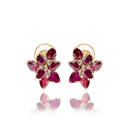 Серьги VERDI JEWELLERY с рубинами 13 65ct A06L.