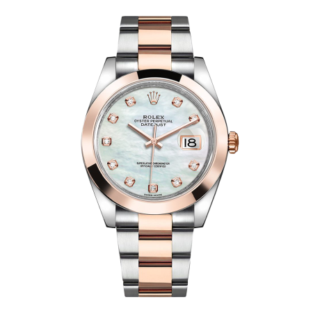 Часы Rolex Datejust Steel and Rose Gold White MOP Diamond Dial 41 мм