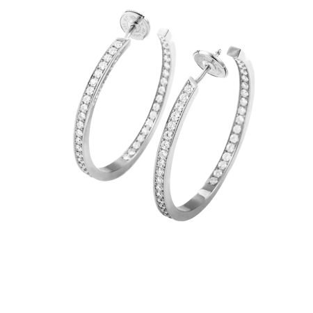 Серьги Cartier Classic Diamond Gold Hoop CRN8037400
