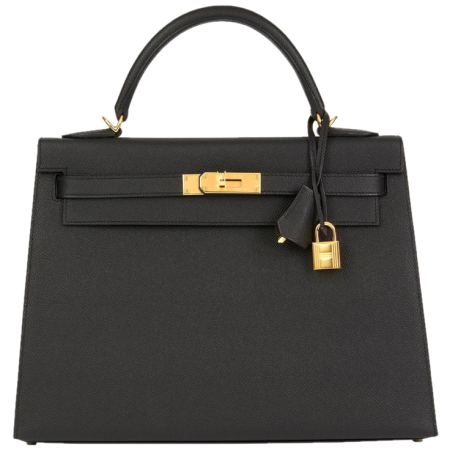 Сумка Hermes KELLY 32 SELLIER BLACK INDIGO EPSOM GHW STAMP D