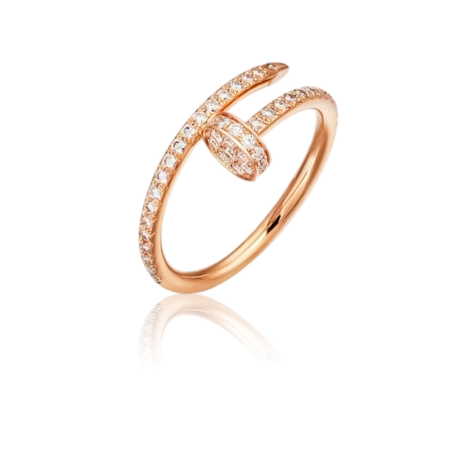 Кольцо Cartier JUSTE UN CLOU RING, SMALL MODEL, HALF-PAVED B4231452