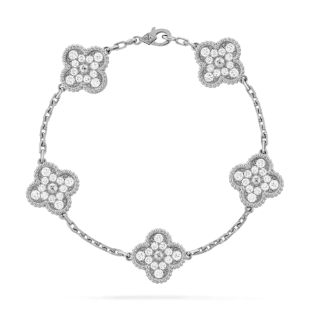 Браслет Van Cleef & Arpels Vintage Alhambra 5 мотивов VCARA41500