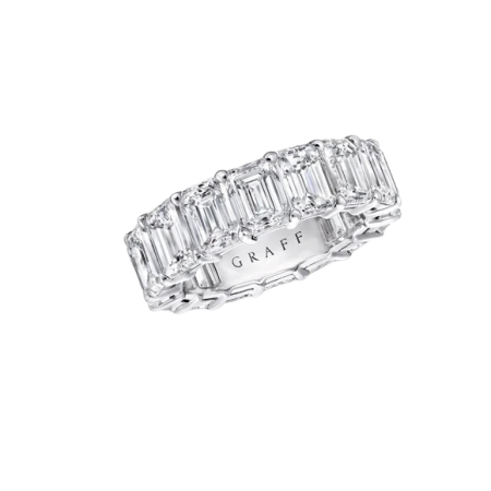 Кольцо Graff Emerald Cut Diamond Wedding Band