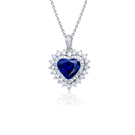 Кулон No name с бриллиантами и сапфиром 3 28ct.