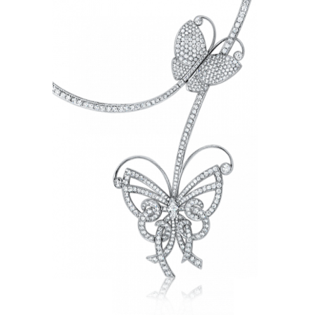 Запонки Van Cleef & Arpels Flying Butterfly колье.