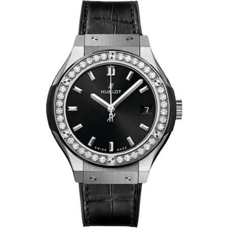 Часы Hublot Classic Fusion Black TITANIUM DIAMONDS 33 mm 581.NX.1470.LR.1104