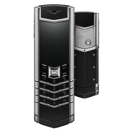 Телефон Vertu SIGNATURE S DESIGN STAINLESS STEEL BLACK LEATHER WITH RUBY