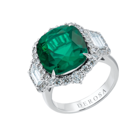 Кольцо DeRosa De Rosa Emerald 7,17ct Vivid Green Colombia R7128632