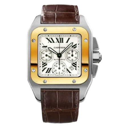 Часы Cartier SANTOS 100 CHRONOGRAPH STAINLESS STEEL & 18K YELLOW GOLD 2740
