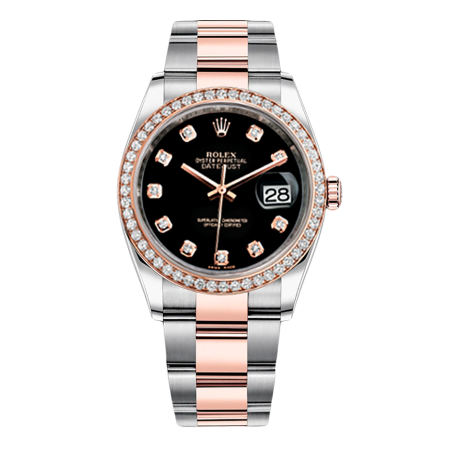 Часы Rolex OYSTER DATE JUST STEEL AND EVEROSE GOLD 36 MM тюнинг