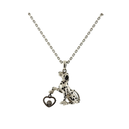 Подвеска Chopard 18K Gold Diamond Dog Pendant Necklace 797729