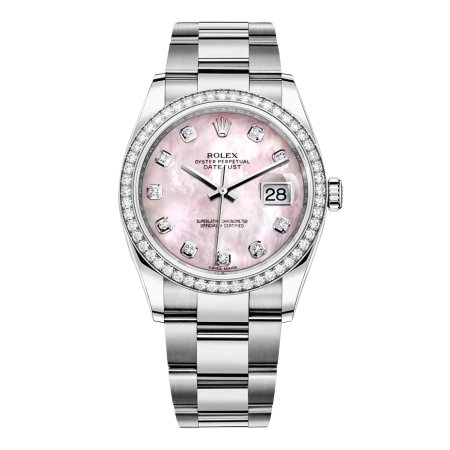 Часы Rolex OYSTER DATEJUST 36 MM WHITE GOLD DIAMOND BEZEL