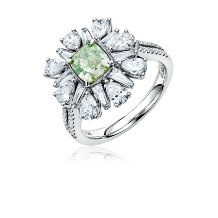 Кольцо No name с бриллиантом фантазийной огранки 1,02ct FLBG/SI1