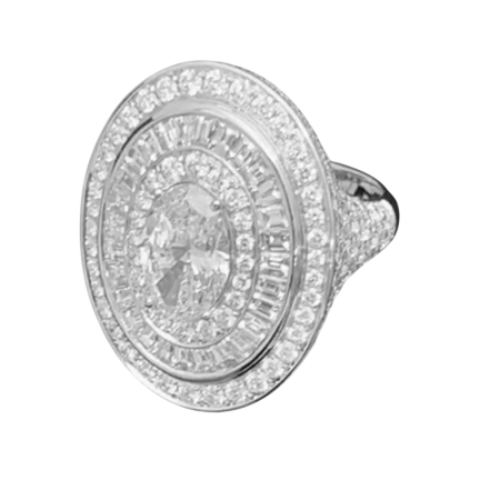 No name Кольцо с бриллиантом овал 2,02ct F/VS1.