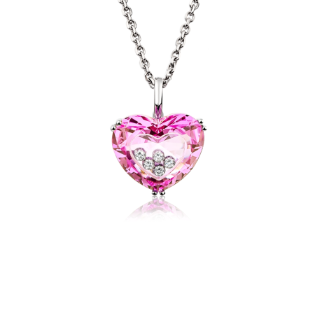 Подвеска Chopard SO HAPPY PINK CRYSTAL HEART 797136-1101