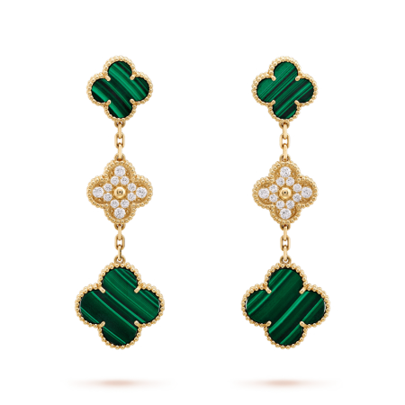 Серьги Van Cleef & Arpels Magic Alhambra 3 мотива VCARO9II00