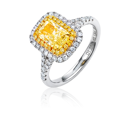 Кольцо No name с бриллиантом фантазийной огранки 1 08ct FLY/VS2