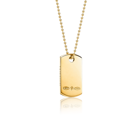 Tiffany&Co. Tiffany 1837® Makers I.D. Tag Pendant in 18k Gold, 24"