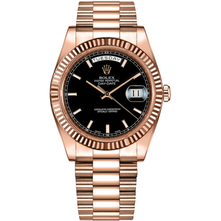 Часы Rolex Day-Date 41 Black Dial Rose Gold 218235