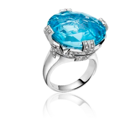 Кольцо BVLGARI Bulgari Parentesi Blue Topaz Large арт.344927