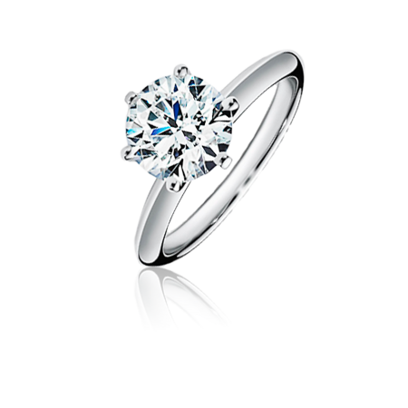 Кольцо с бриллиантом Tiffany&Co. из платины 0.95 ct G/VS1 3/EXC