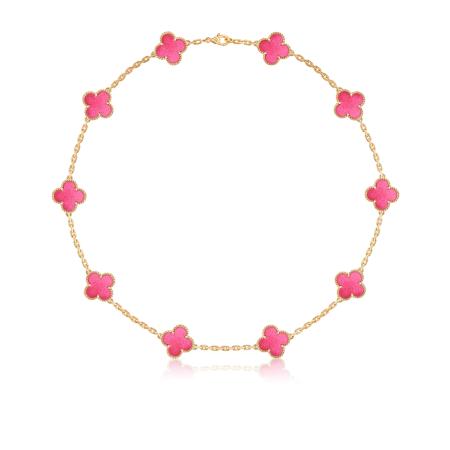 Колье Van Cleef & Arpels Vintage Alhambra necklace 10 motifs VCARPQZH00