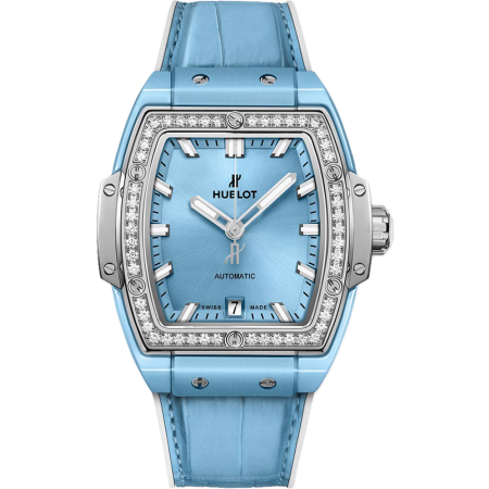 Часы Hublot Spirit of Big Bang Light Blue Ceramic Titanium Diamonds 39 mm