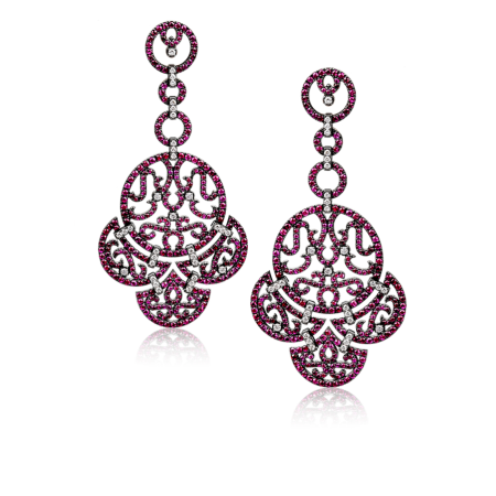 Серьги Jacob&CO Lace Collection Ruby Earrings 20170002515 28848