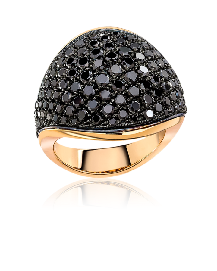 Кольцо Chimento Luna Black Diamond Dome Ring