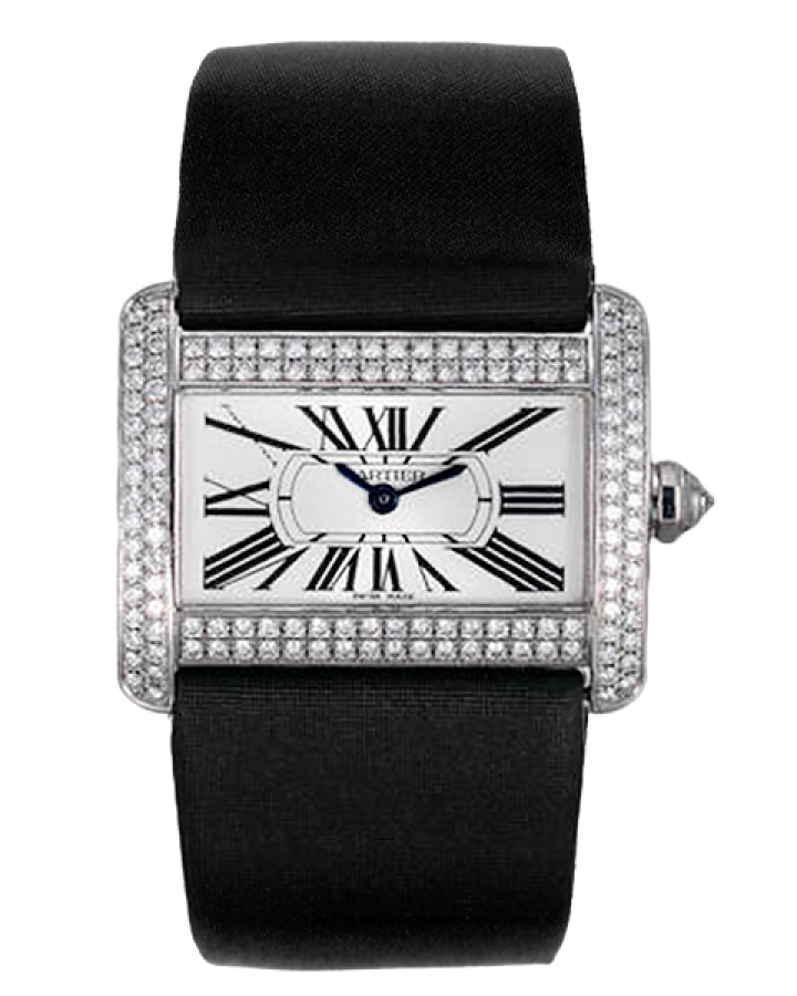 Часы Cartier Tank Divan PM White Gold Diamonds