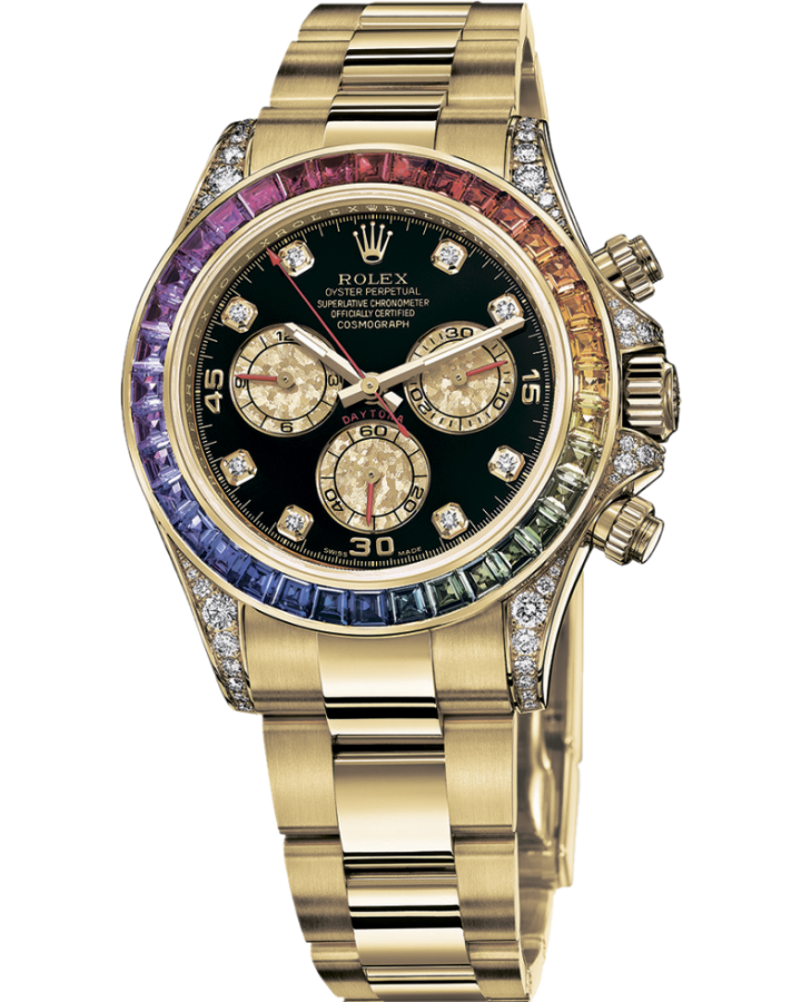 Часы Rolex Daytona Cosmograph 40mm Yellow Gold Rainbow Тюнинг