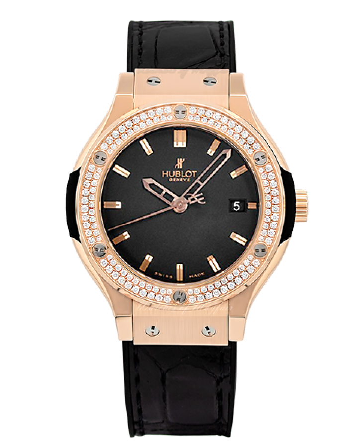 Часы Hublot Classic Fusion King Gold Diamonds Quartz 38 mm