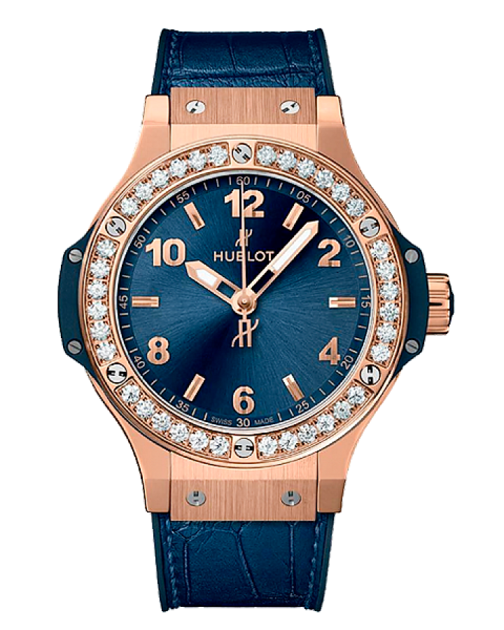 Часы Hublot Big Bang Gold Blue Diamonds