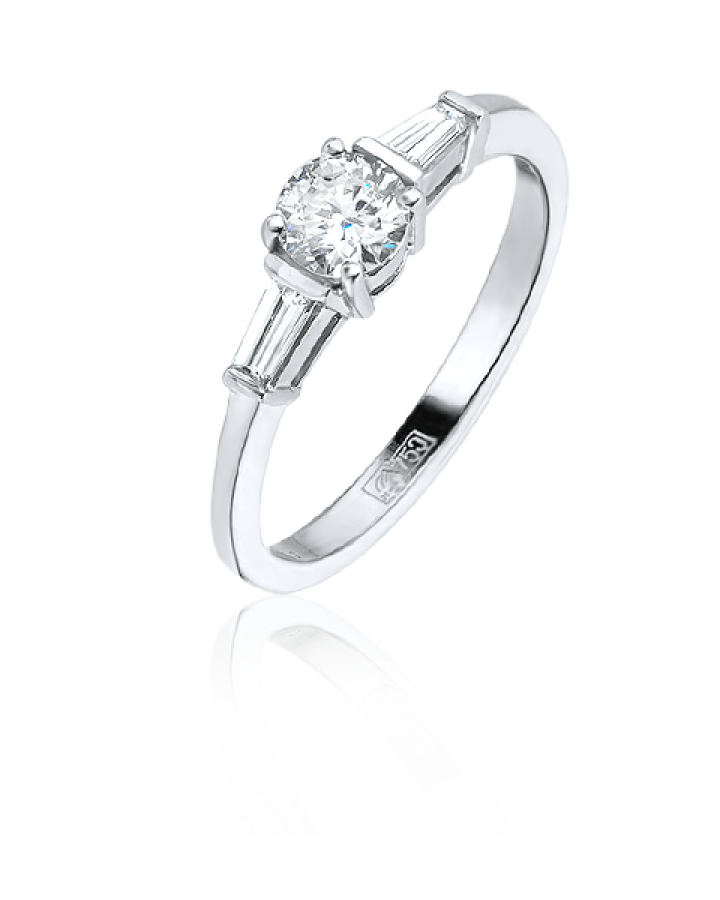 Кольцо с бриллиантом Chaumet помолвочное 0 40 карат.