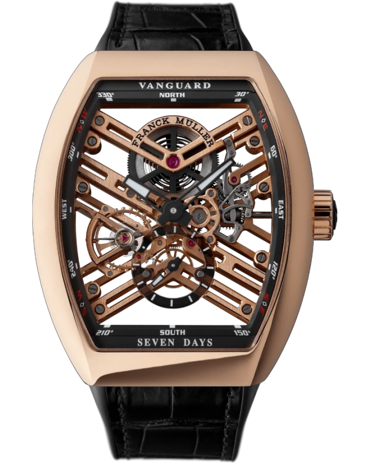 Часы Franck Muller Vanguard Skeleton Grande Date Gold V 45 S6 SQT 5N NR