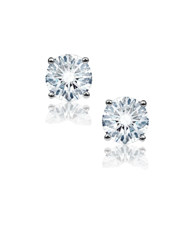 Серьги No name ROUND DIAMONDS 1.02-1.00ct I/SI1 EARRINGS (GIA)
