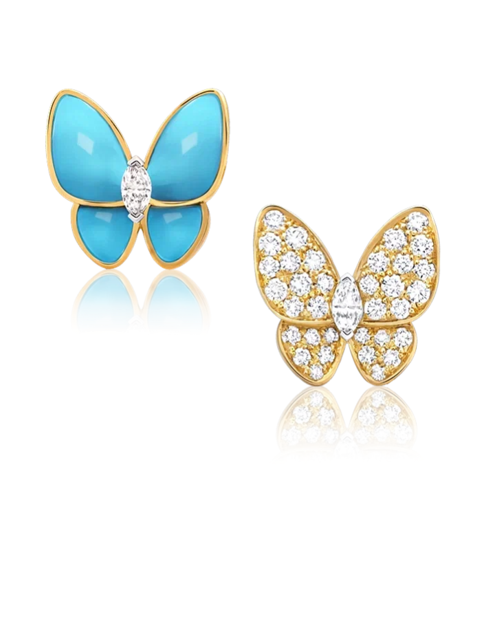 Серьги Van Cleef & Arpels Two Butterfly VCARP7US00