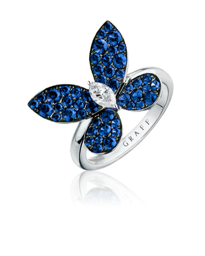 Кольцо Graff PAVE BUTTERFLY SAPPHIRE LARGE MODEL.