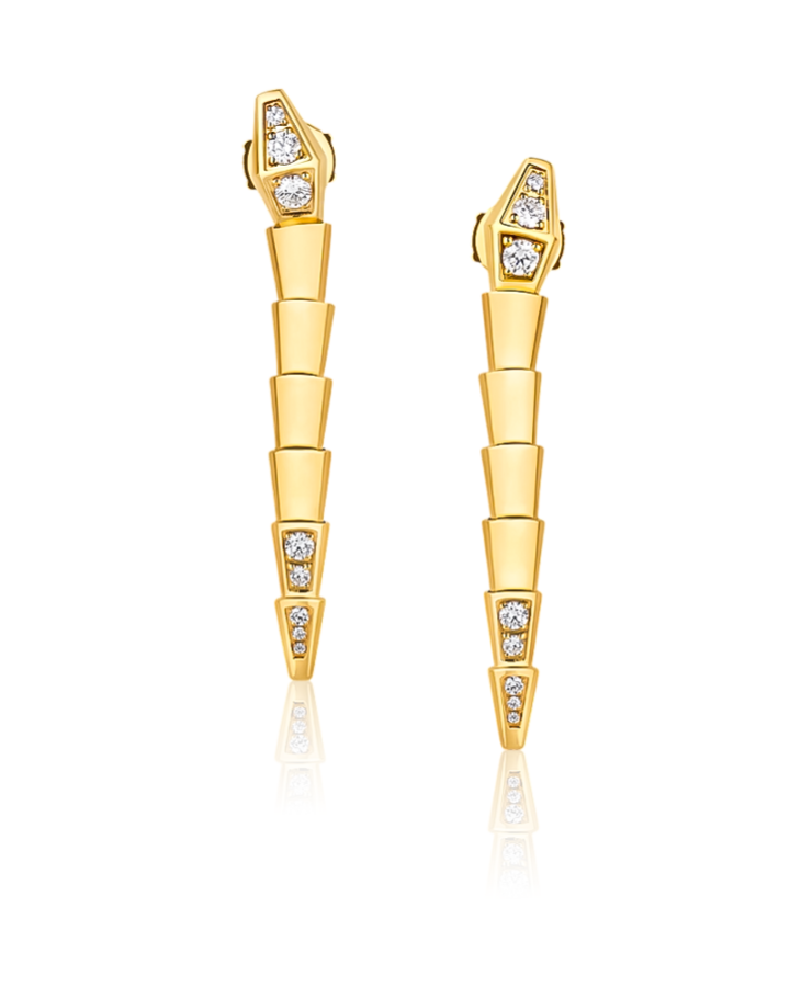 Серьги BVLGARI Serpenti Viper Earrings Yelow Gold 362191