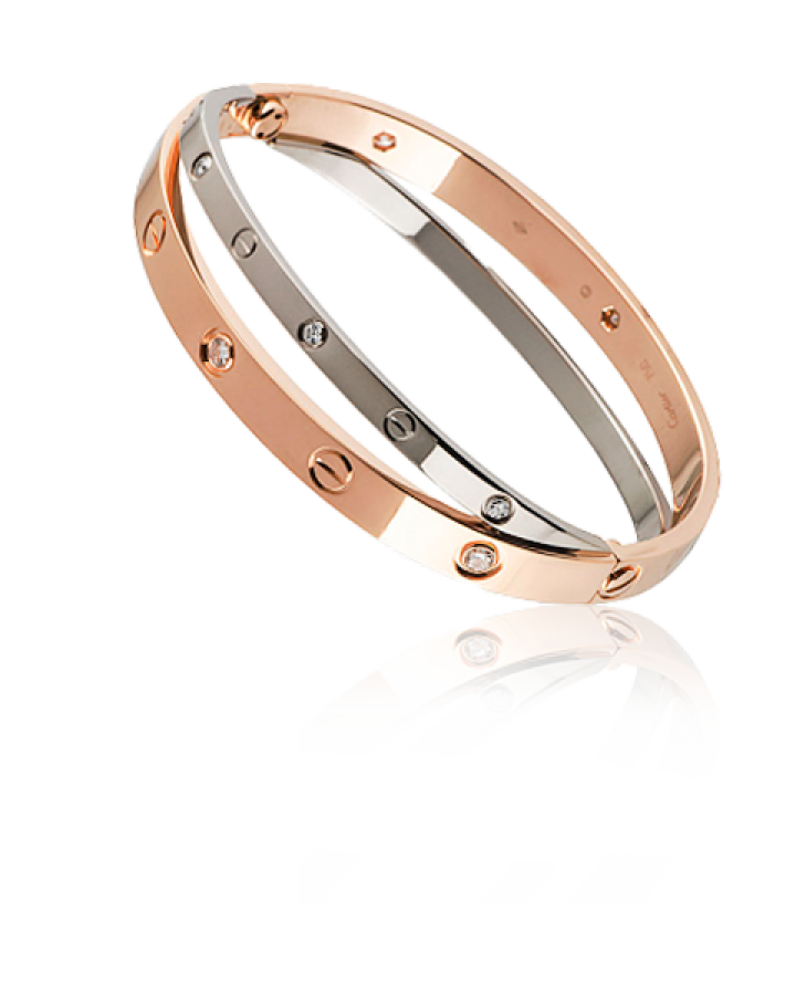 Браслет Cartier LOVE 12 БРИЛЛИАНТОВ АРТ N6039117