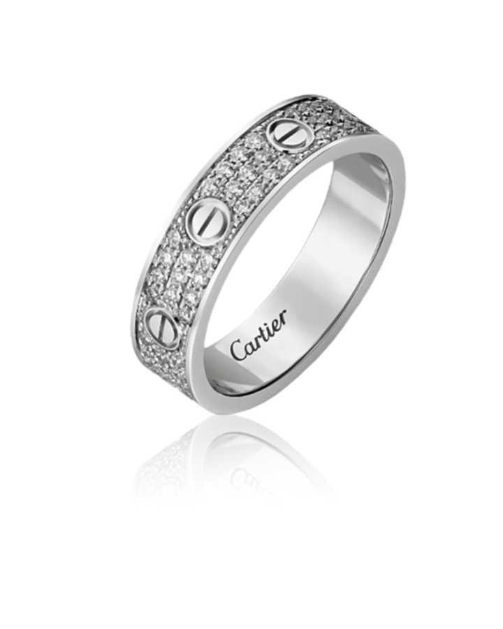 Кольцо Cartier LOVE RING SMALL MODEL PAVED B4083452