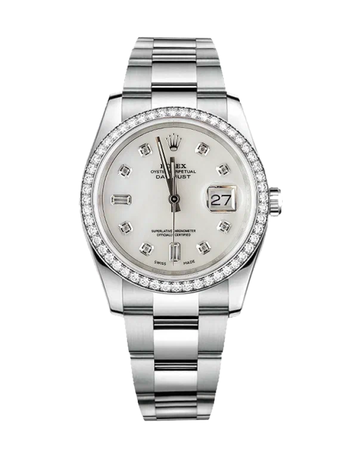 Часы Rolex Date Just 36 mm Steel and White gold 126200.